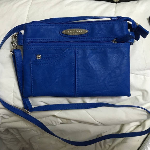 Bright blue cross body bag