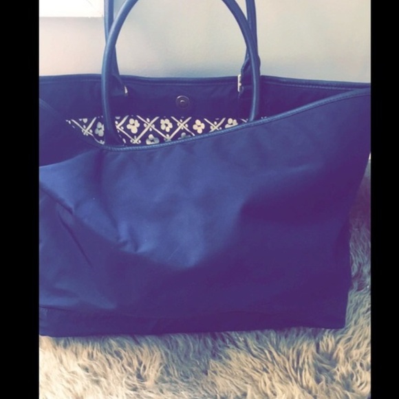 Tory Burch Navy Tote - Picture 2 of 3