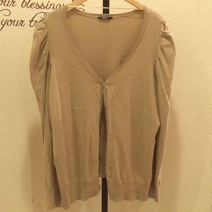 Puffed sleeve cardigan