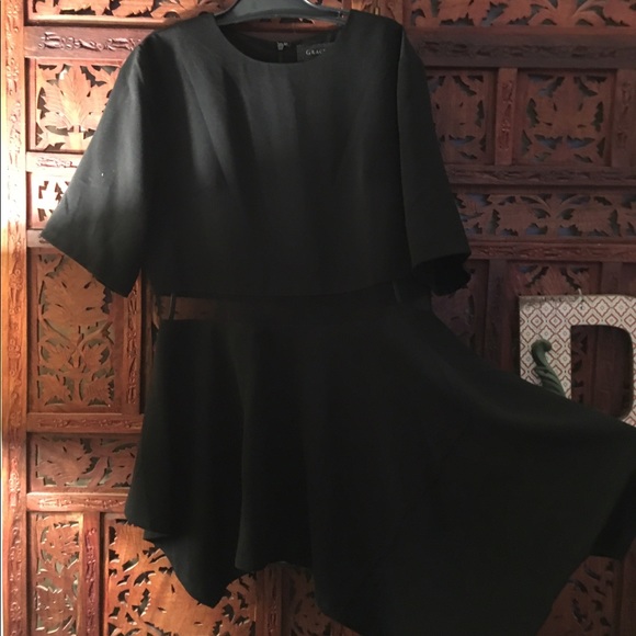 GRACIA Waist see-through unbalance top - Picture 3 of 7