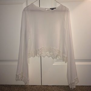 Forever 21 Cropped White Lace