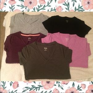 BUNDLE OF 5: Mossimo Supply Co. V-Neck Tops