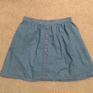 Target Denim Front-Button Skirt