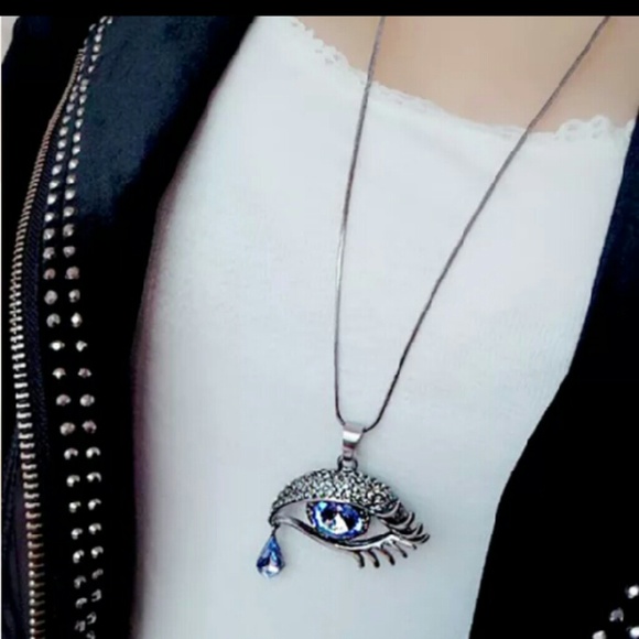 Teardrop Crystal Necklace   (SOLD) - Picture 2 of 2