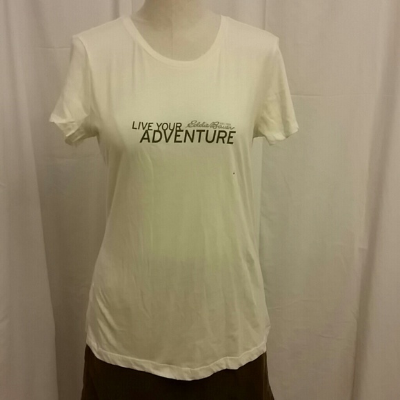 Eddie Bauer Long Cotton T-shirt Soft Cream L