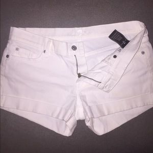 7 For all Mankind white jean shorts
