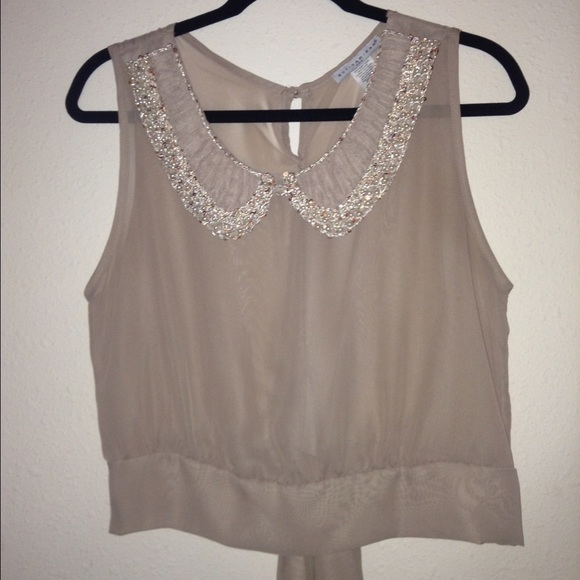 ✨Gorgeous! Peter Pan collar crop top✨