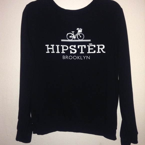 Black Zara hipster Brooklyn sweater/jumper