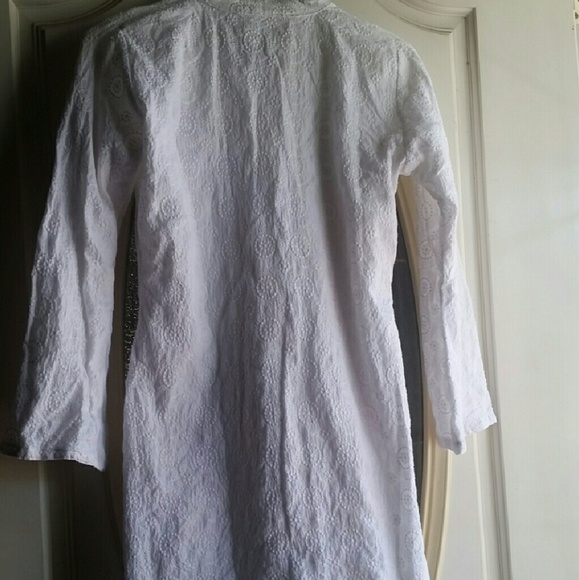 Long sleeve   white dress