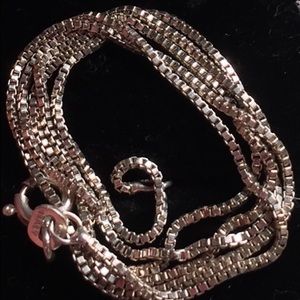 925 Necklace Box Chain w Round Sprin 16"