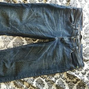EXPRESS darkwash lowrise straightleg sz 8