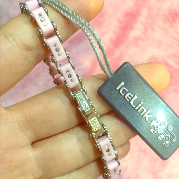Icelink pink thin bicycle bracelet
