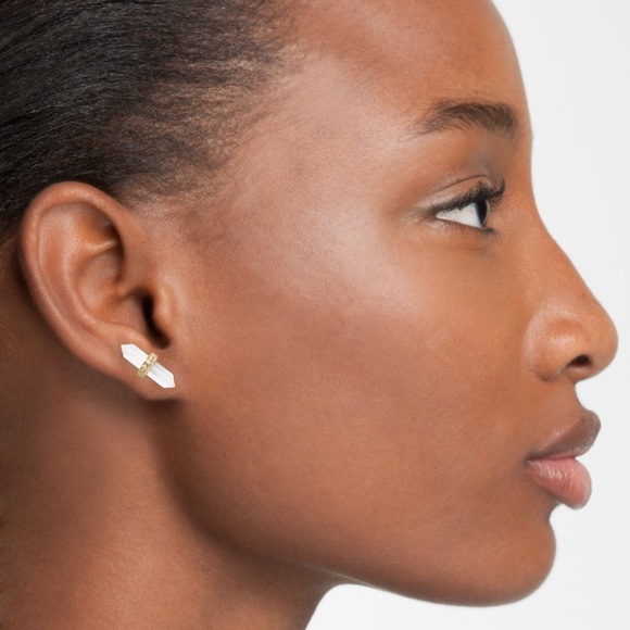 LAST 1! Rebecca Minkoff Clear Spike Stud Earrings - Picture 4 of 4