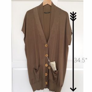 Zara Tops - Marina Rinaldi Loose Long Cardigan Size:L NEW Zara Tops - Marina Rinaldi Loose Long Cardigan Size:L NEW