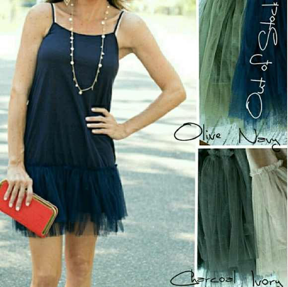 Olive Tutu Layering Dress | NWT - Picture 3 of 4