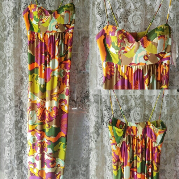 Colorful patterned maxi dress