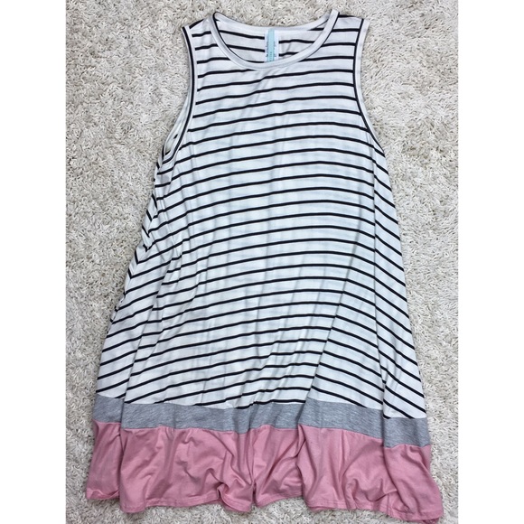 Plus Summer Chic Asymmetrical Tank Dress - Picture 4 of 4