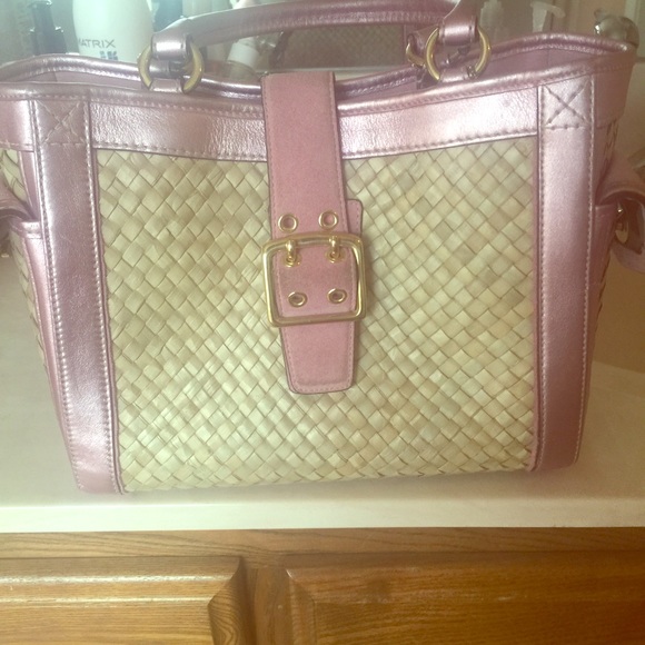 Coach straw purse