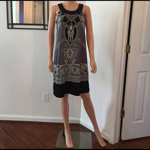 Elegant black grey dress