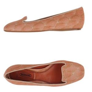 Missoni Smoking Moccasins, Salmon, sz 37
