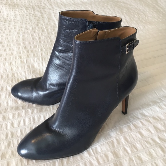 Nine West Navy Blue Heeled Ankle Boot