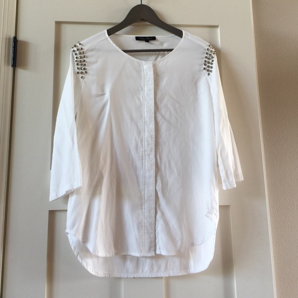 Honey Punch stud detail blouse.