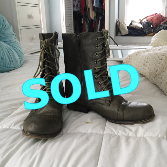 Madden Girl combat boots SOLD! Check out my closet