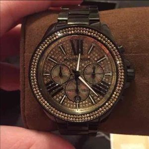 Michael kors Black&Gold diamond watch
