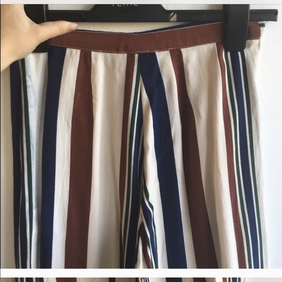 Wide-legged striped top shop trousers