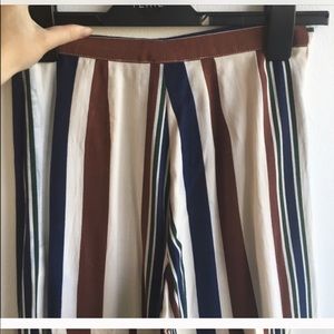 Wide-legged striped top shop trousers