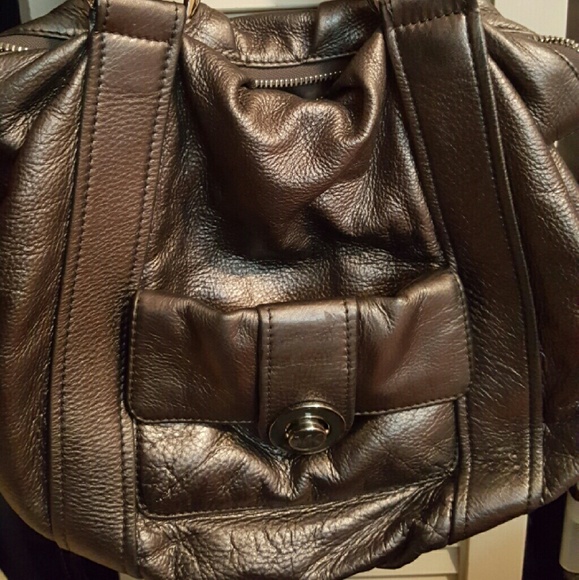 Michael Kors Gunmetal Silver Soft Leather