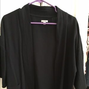 Urban outfitters simple black kimono