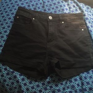Black Jean shorts
