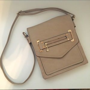 Beige and Gold cross body bag