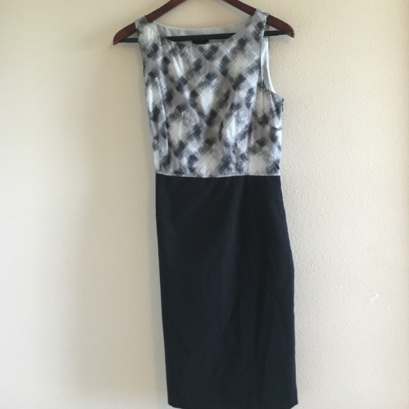 Ann Taylor Black and Grey Combo Dress.