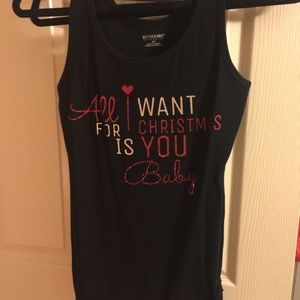 Maternity Christmas tank top
