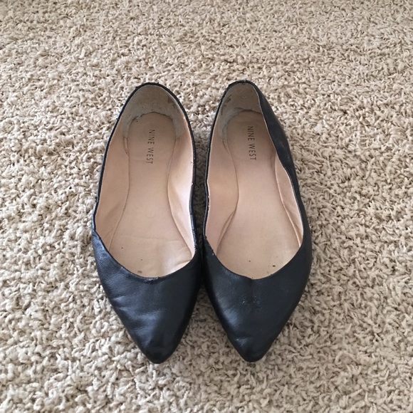 nine west black flats