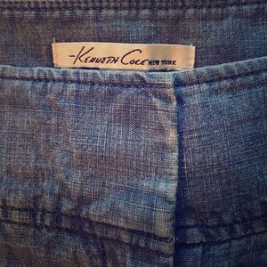 Kenneth Cole Chambray Cotton Trouser Pants