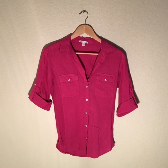 James Perse standard pink button down