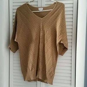 Brown/Gold V-Neck