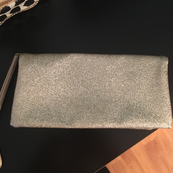 Gold Glitter Fold Clutch