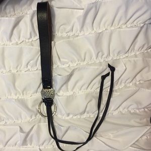Black Brighton leather belt
