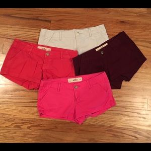 Hollister Shorts- Stone, Burgundy, Hot Pink, Red