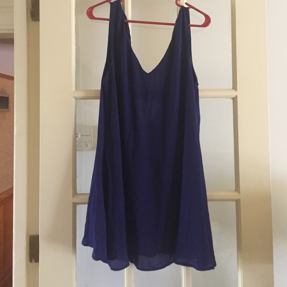 Navy Dress with beautiful back details!