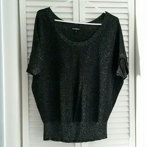 Black/Silver Shimmer Top