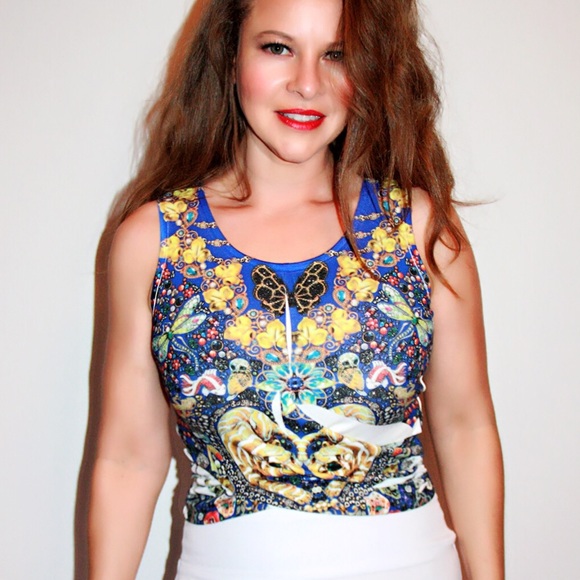 Fancy Bright Crop Tops - Picture 1 of 3