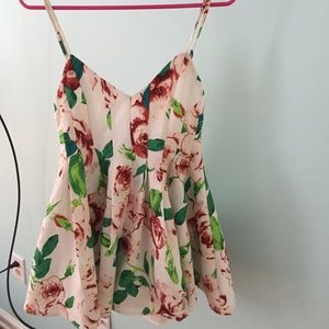 One of a kind floral flowy romper!
