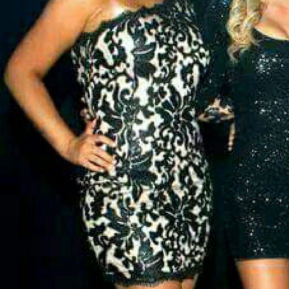 Gorgeous 1 shoulder nude appearance dress