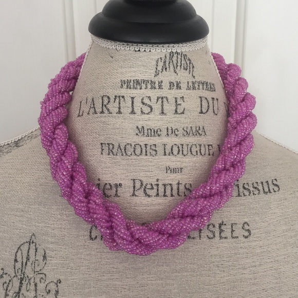 Hot pink statement necklace
