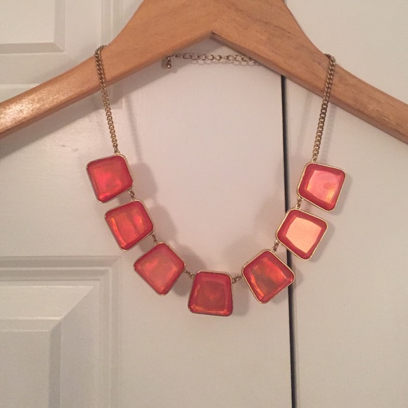 Orange statement necklace